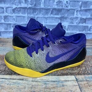 Nike Kobe 9 IX Elite Low ID Purple Yellow Lakers 677992-994 Mens Size 7.5 rare